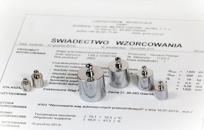 Swiadectwo wzorcowania